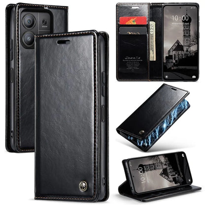 CASEME 003 Series For Xiaomi Redmi Note 13 Pro 5G / Poco X6 5G Case Anti-Drop Leather Phone Cover