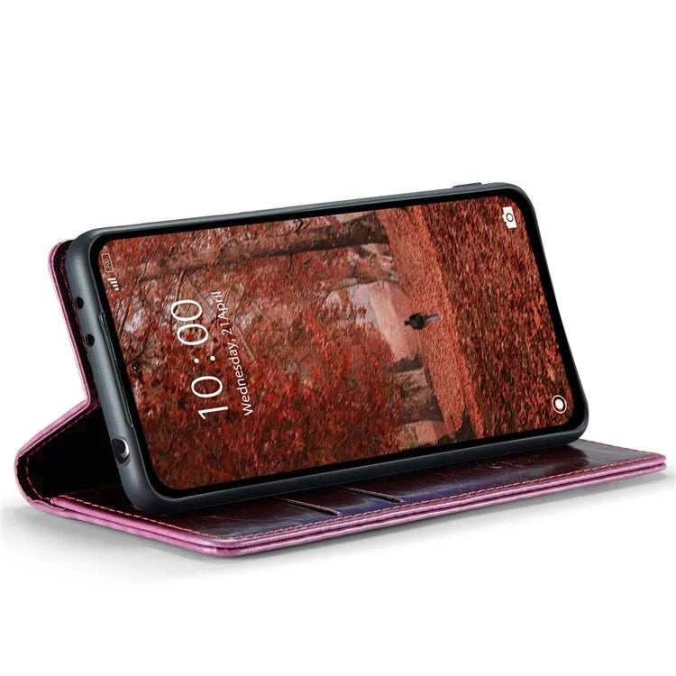CASEME 003 Series For Xiaomi Redmi Note 13 5G Case Waxy Leather Phone Cover Crazy Horse Texture