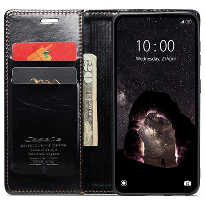 CASEME 003 Series For Xiaomi Redmi Note 13 5G Case Waxy Leather Phone Cover Crazy Horse Texture