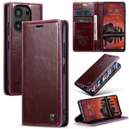 CASEME 003 Series For Xiaomi Redmi Note 13 Pro 4G / Poco M6 Pro 4G Case Wallet Waxy Leather Phone Cover