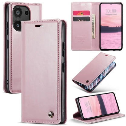 CASEME 003 Series For Xiaomi Redmi Note 13 Pro 4G / Poco M6 Pro 4G Case Wallet Waxy Leather Phone Cover
