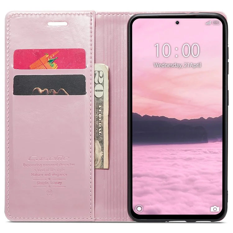CASEME 003 Series For Xiaomi Redmi Note 13 Pro 4G / Poco M6 Pro 4G Case Wallet Waxy Leather Phone Cover
