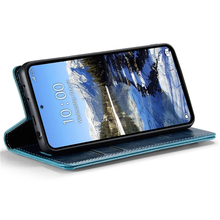 CASEME 003 Series For Xiaomi Redmi Note 13 Pro 4G / Poco M6 Pro 4G Case Wallet Waxy Leather Phone Cover