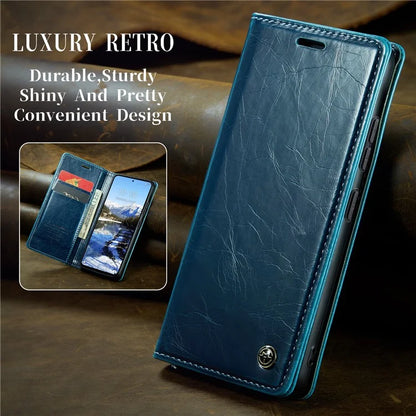 CASEME 003 Series For Xiaomi Redmi Note 13 Pro 4G / Poco M6 Pro 4G Case Wallet Waxy Leather Phone Cover