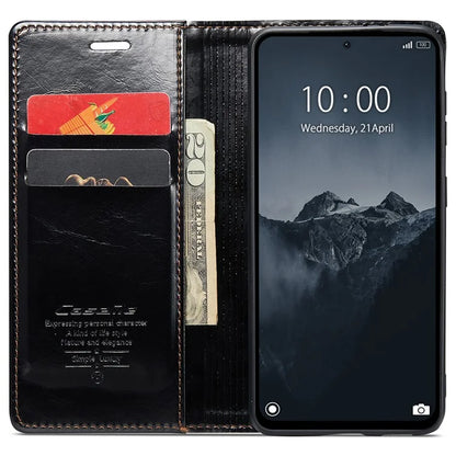 CASEME 003 Series For Xiaomi Redmi Note 13 Pro 4G / Poco M6 Pro 4G Case Wallet Waxy Leather Phone Cover