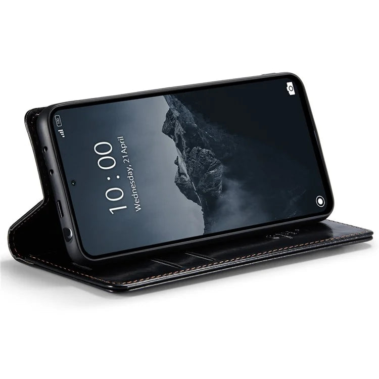 CASEME 003 Series For Xiaomi Redmi Note 13 Pro 4G / Poco M6 Pro 4G Case Wallet Waxy Leather Phone Cover