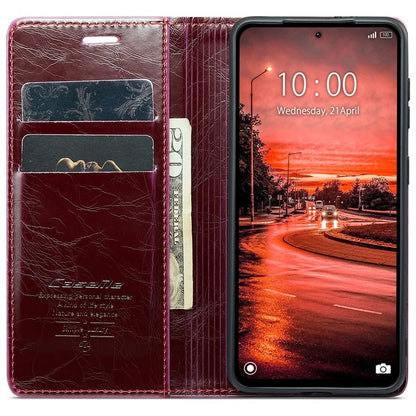 CASEME 013 Series For Xiaomi Redmi Note 13 4G Case Retro Leather Wallet Flip Phone Cover
