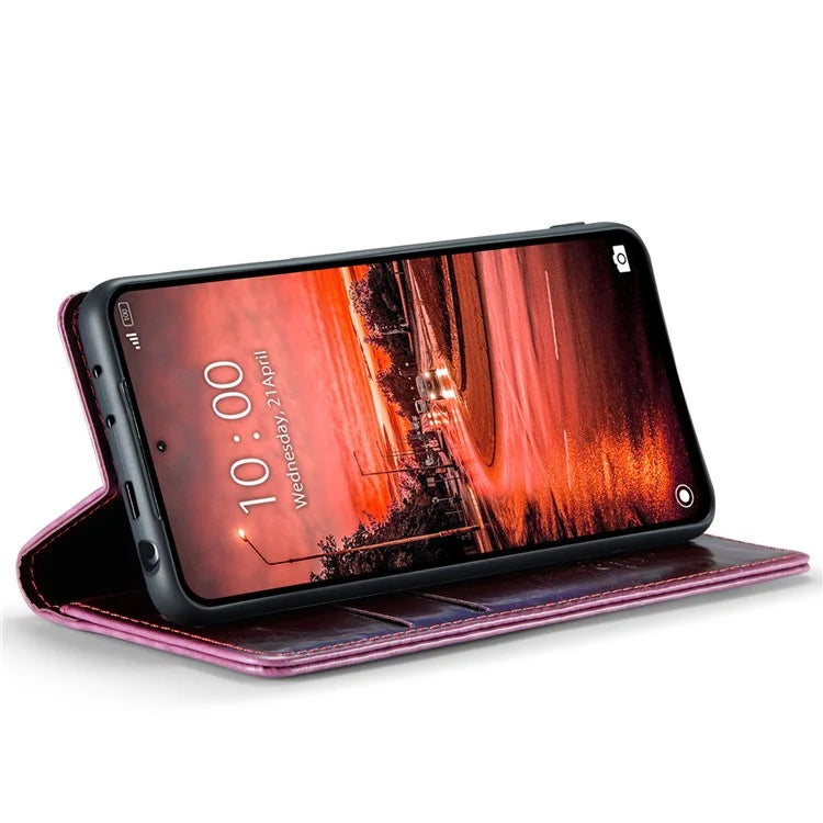 CASEME 013 Series For Xiaomi Redmi Note 13 4G Case Retro Leather Wallet Flip Phone Cover