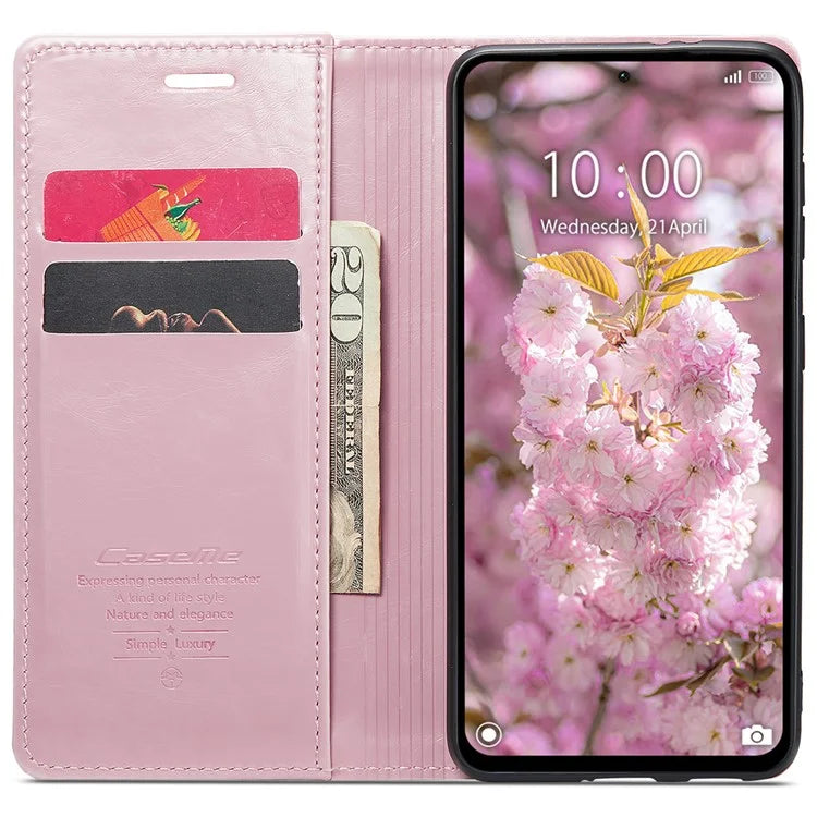 CASEME 013 Series For Xiaomi Redmi Note 13 4G Case Retro Leather Wallet Flip Phone Cover