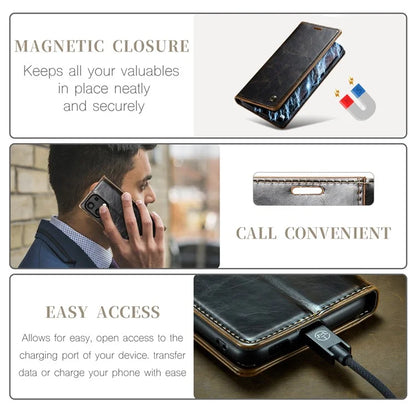 CASEME 013 Series For Xiaomi Redmi Note 13 4G Case Retro Leather Wallet Flip Phone Cover