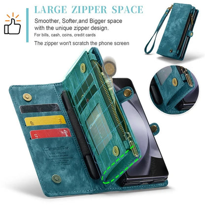 CASEME 008 Series for Samsung Galaxy Z Fold5 5G Case Stand Zipper Wallet Leather Phone Cover