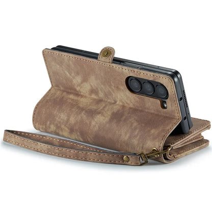 CASEME 008 Series for Samsung Galaxy Z Fold5 5G Case Stand Zipper Wallet Leather Phone Cover