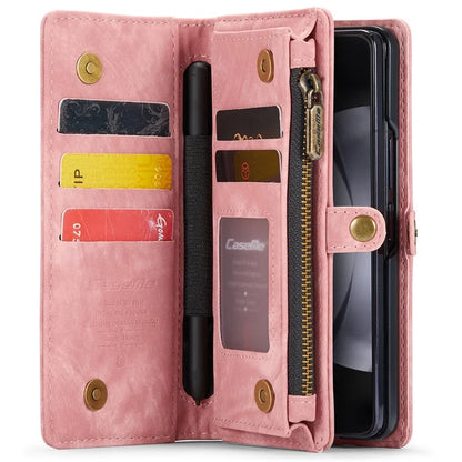 CASEME 008 Series for Samsung Galaxy Z Fold5 5G Case Stand Zipper Wallet Leather Phone Cover