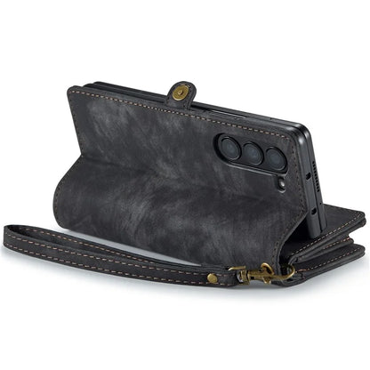 CASEME 008 Series for Samsung Galaxy Z Fold5 5G Case Stand Zipper Wallet Leather Phone Cover