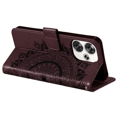For Xiaomi Poco F6 5G / Redmi Turbo 3 5G Case Imprinted Totem PU Leather Phone Cover