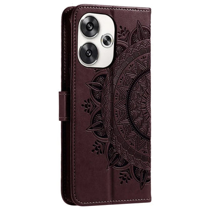 For Xiaomi Poco F6 5G / Redmi Turbo 3 5G Case Imprinted Totem PU Leather Phone Cover