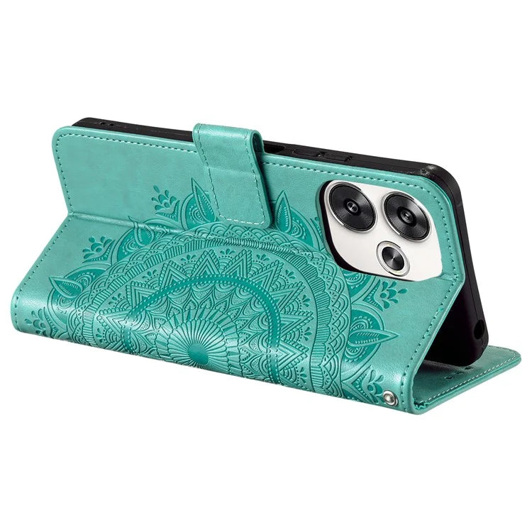 For Xiaomi Poco F6 5G / Redmi Turbo 3 5G Case Imprinted Totem PU Leather Phone Cover