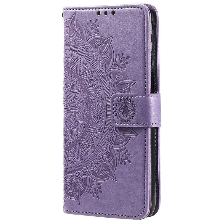 For Xiaomi Poco F6 5G / Redmi Turbo 3 5G Case Imprinted Totem PU Leather Phone Cover