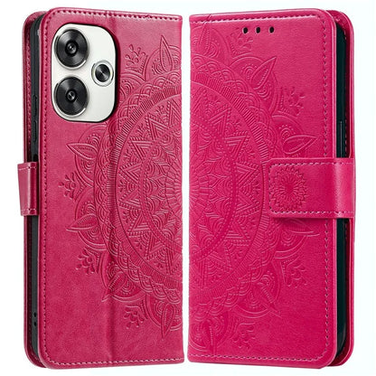 For Xiaomi Poco F6 5G / Redmi Turbo 3 5G Case Imprinted Totem PU Leather Phone Cover