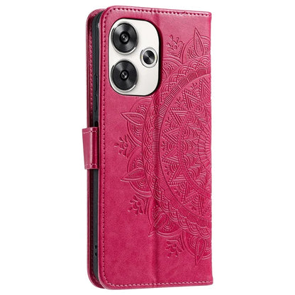 For Xiaomi Poco F6 5G / Redmi Turbo 3 5G Case Imprinted Totem PU Leather Phone Cover
