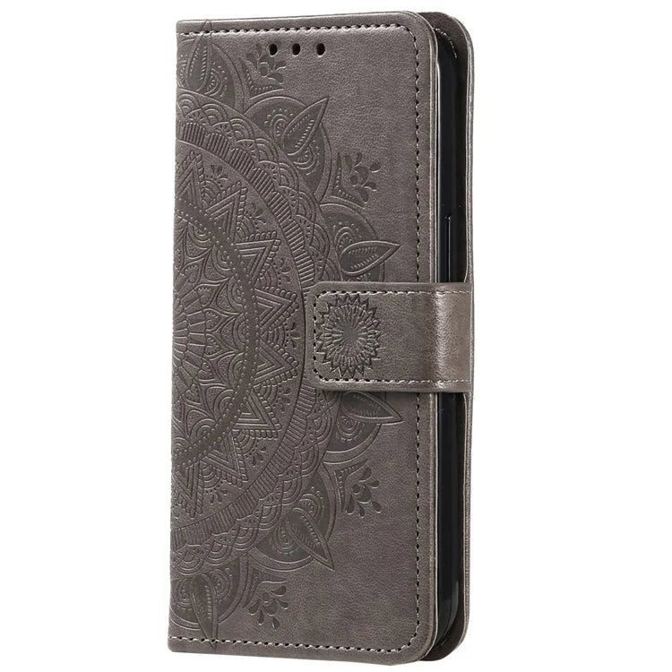 For Xiaomi Poco F6 5G / Redmi Turbo 3 5G Case Imprinted Totem PU Leather Phone Cover