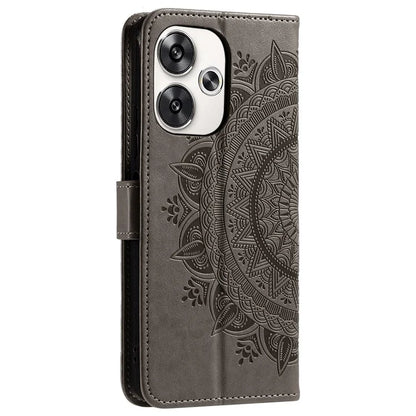 For Xiaomi Poco F6 5G / Redmi Turbo 3 5G Case Imprinted Totem PU Leather Phone Cover