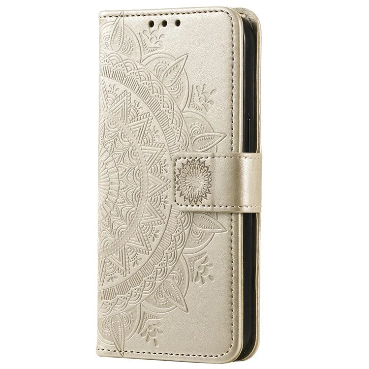 For Xiaomi Poco F6 5G / Redmi Turbo 3 5G Case Imprinted Totem PU Leather Phone Cover