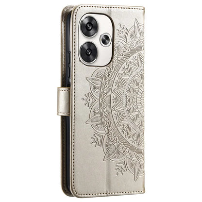For Xiaomi Poco F6 5G / Redmi Turbo 3 5G Case Imprinted Totem PU Leather Phone Cover