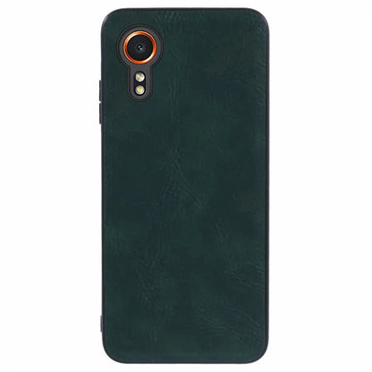 For Samsung Galaxy Xcover7 Case Solid Color PU Leather+PC+TPU Retro Phone Cover