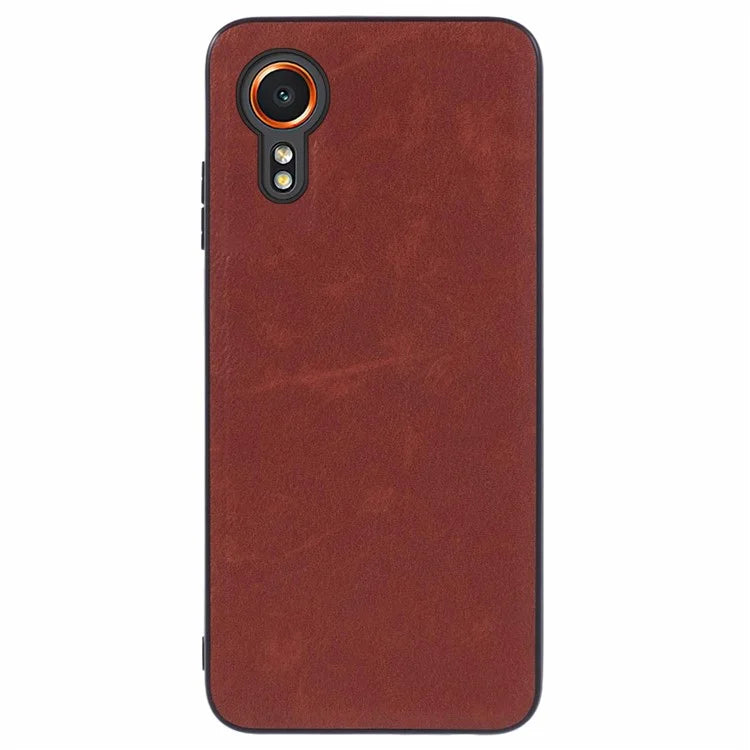 For Samsung Galaxy Xcover7 Case Solid Color PU Leather+PC+TPU Retro Phone Cover