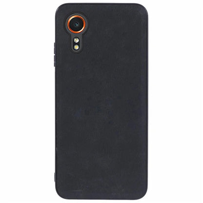 For Samsung Galaxy Xcover7 Case Solid Color PU Leather+PC+TPU Retro Phone Cover