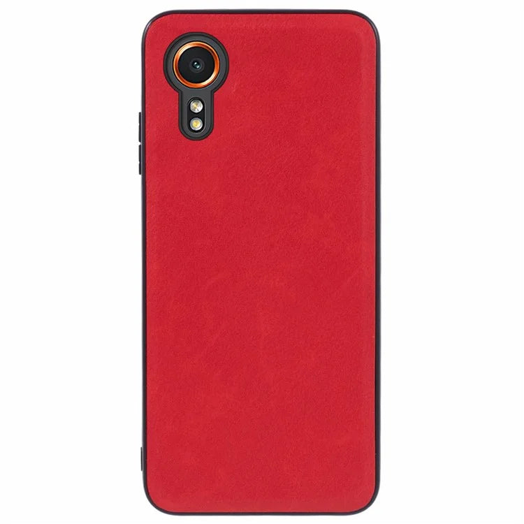 For Samsung Galaxy Xcover7 Case Solid Color PU Leather+PC+TPU Retro Phone Cover