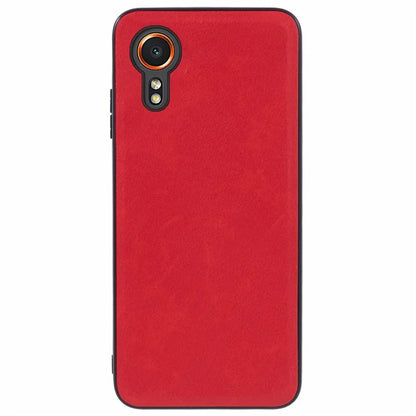 For Samsung Galaxy Xcover7 Case Solid Color PU Leather+PC+TPU Retro Phone Cover