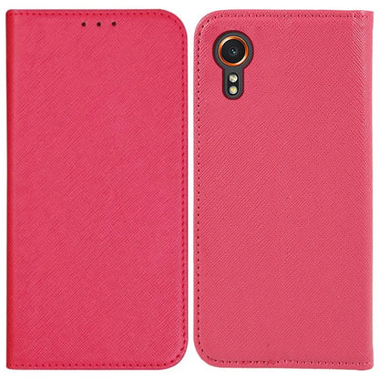 For Samsung Galaxy Xcover7 Stand Case Cross Texture Leather Flip Phone Cover