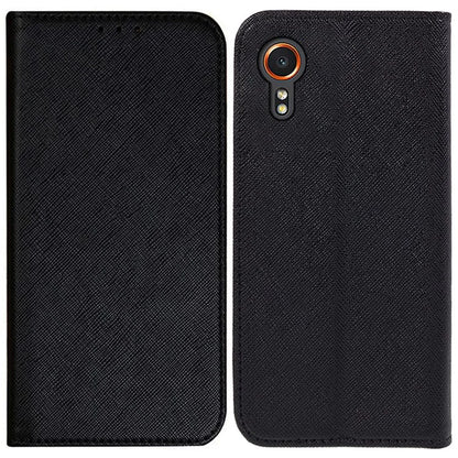 For Samsung Galaxy Xcover7 Stand Case Cross Texture Leather Flip Phone Cover