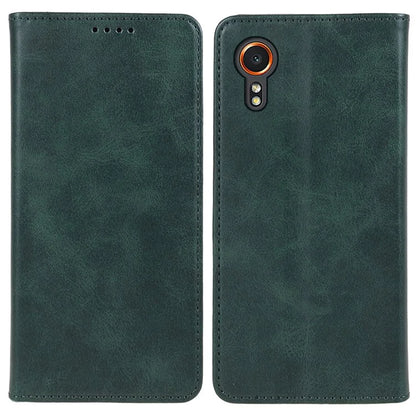 For Samsung Galaxy Xcover7 Case Stand Strong Magnetic Leather Phone Cover