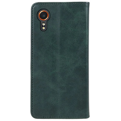 For Samsung Galaxy Xcover7 Case Stand Strong Magnetic Leather Phone Cover