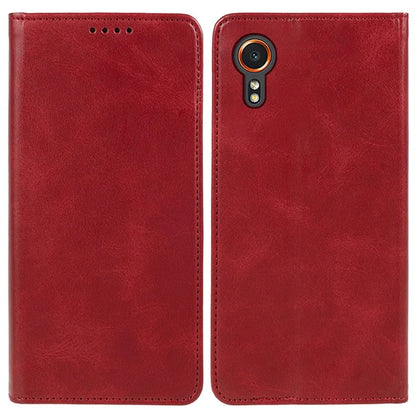 For Samsung Galaxy Xcover7 Case Stand Strong Magnetic Leather Phone Cover