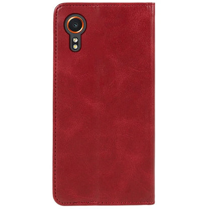 For Samsung Galaxy Xcover7 Case Stand Strong Magnetic Leather Phone Cover