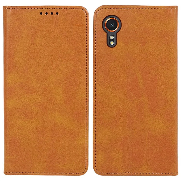 For Samsung Galaxy Xcover7 Case Stand Strong Magnetic Leather Phone Cover