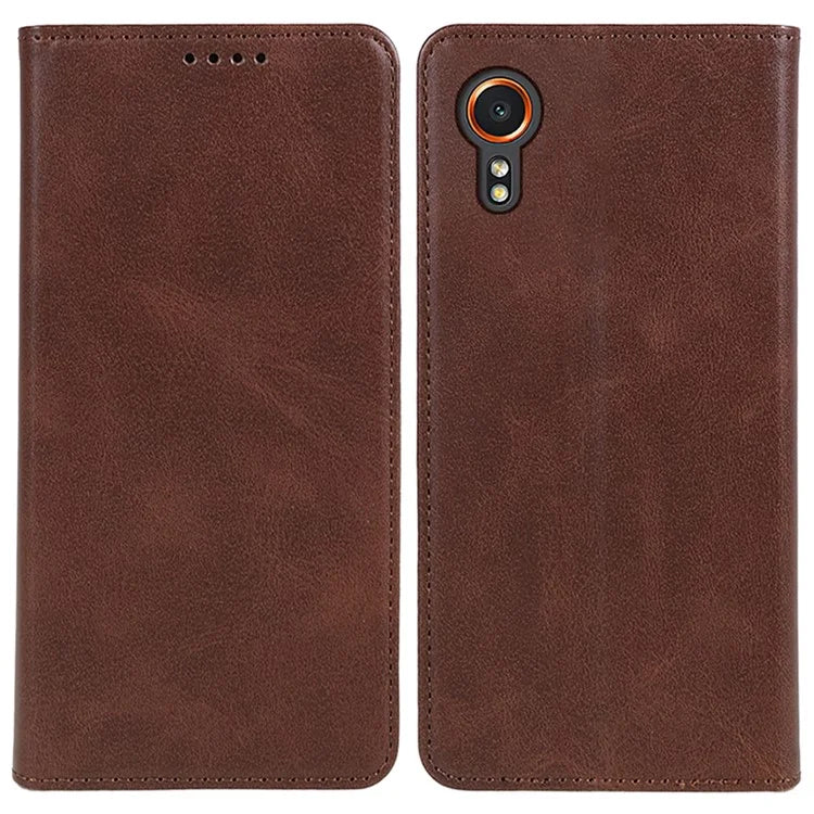 For Samsung Galaxy Xcover7 Case Stand Strong Magnetic Leather Phone Cover