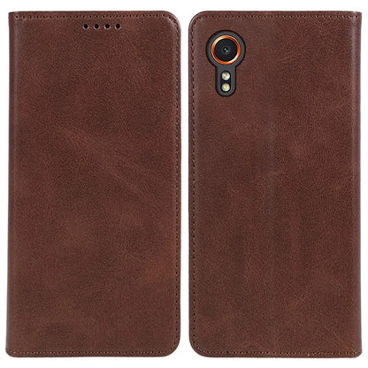 For Samsung Galaxy Xcover7 Case Stand Strong Magnetic Leather Phone Cover