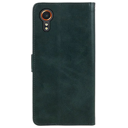 For Samsung Galaxy Xcover7 Case Business Leather Phone Cover Calf Texture