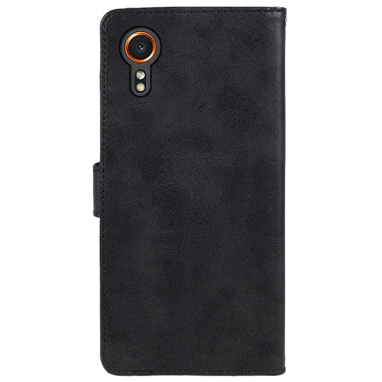 For Samsung Galaxy Xcover7 Case Business Leather Phone Cover Calf Texture