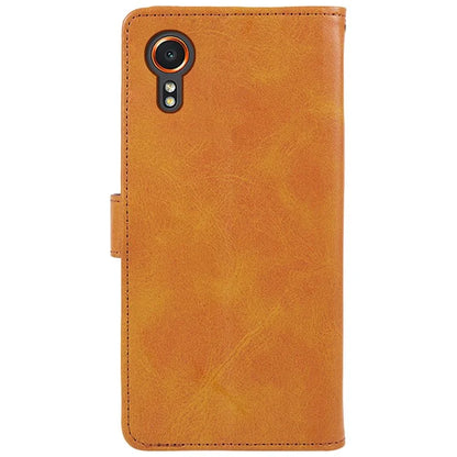 For Samsung Galaxy Xcover7 Case Business Leather Phone Cover Calf Texture