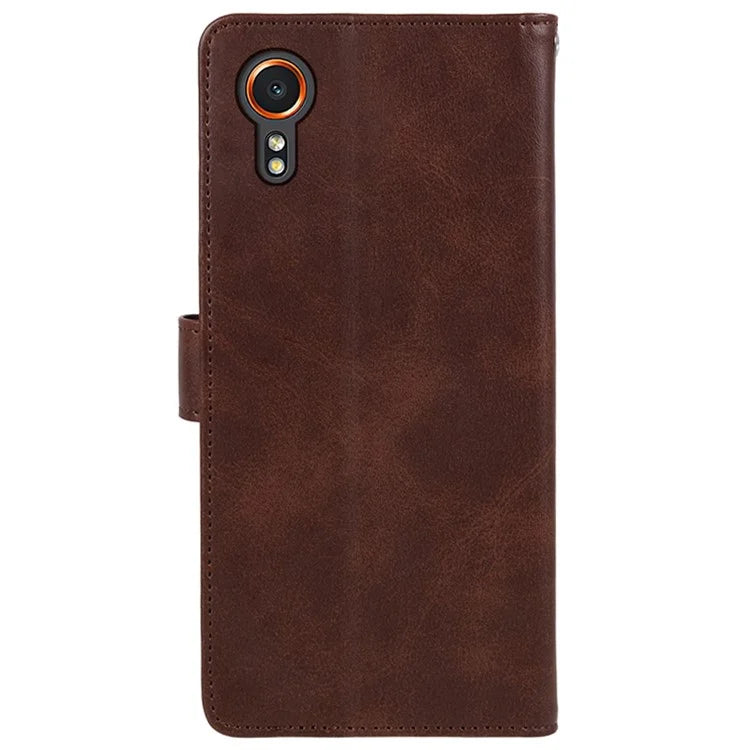 For Samsung Galaxy Xcover7 Case Business Leather Phone Cover Calf Texture