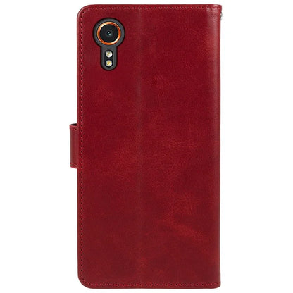 For Samsung Galaxy Xcover7 Case Business Leather Phone Cover Calf Texture