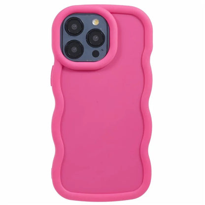 XL Series For iPhone 13 Pro Case Solid Color Wavy Edge TPU Phone Cover