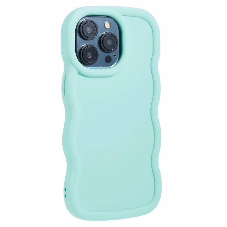 XL Series For iPhone 13 Pro Case Solid Color Wavy Edge TPU Phone Cover
