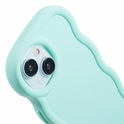XL Series For iPhone 14 Case Solid Color Wave Edge Flexible TPU Phone Cover